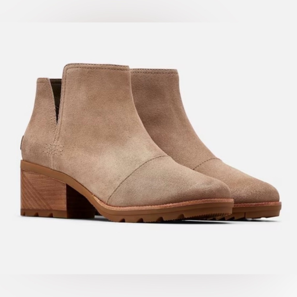 Sorel Cate Cut-Out Taupe Ankle Boots Sz 8
